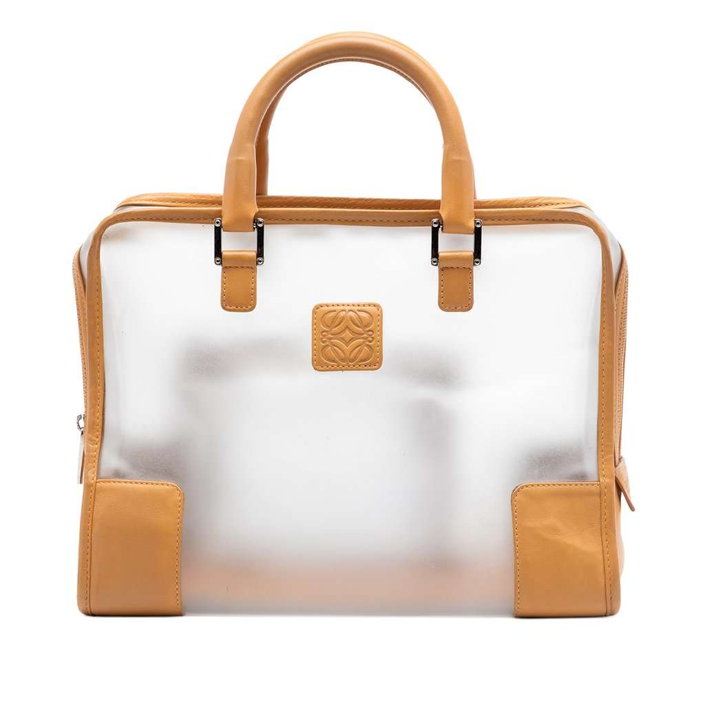 Loewe Vinyl Amazona 2000 Handbag Brown Plastic Very good condition - Front View