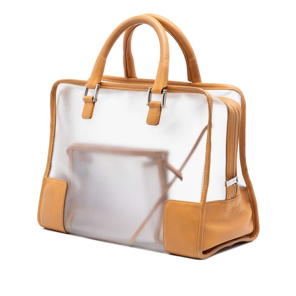 Loewe Vinyl Amazona 2000 Handbag Brown Plastic Very good condition - Back View