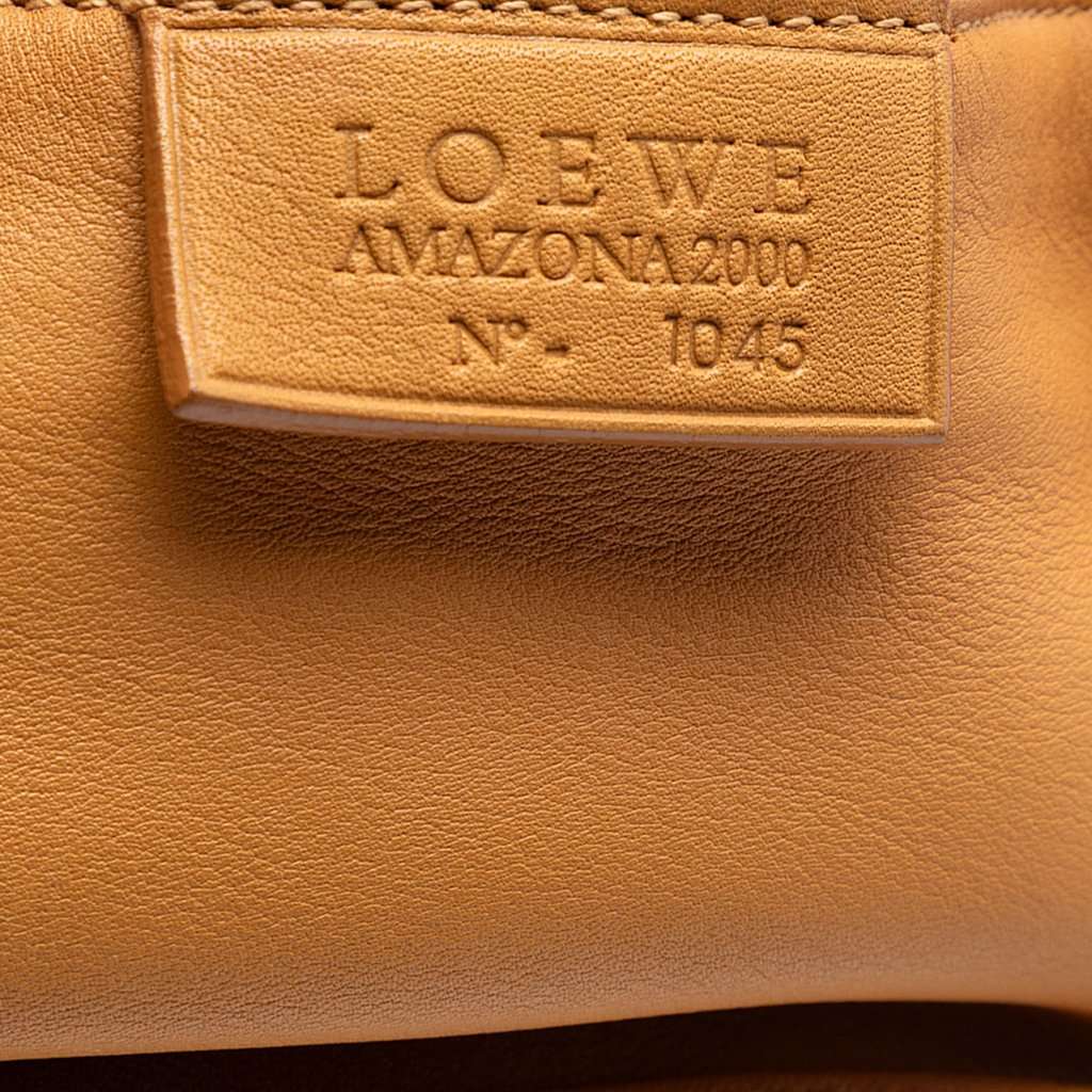 Loewe Vinyl Amazona 2000 Handbag Brown Plastic Very good condition - Box View
