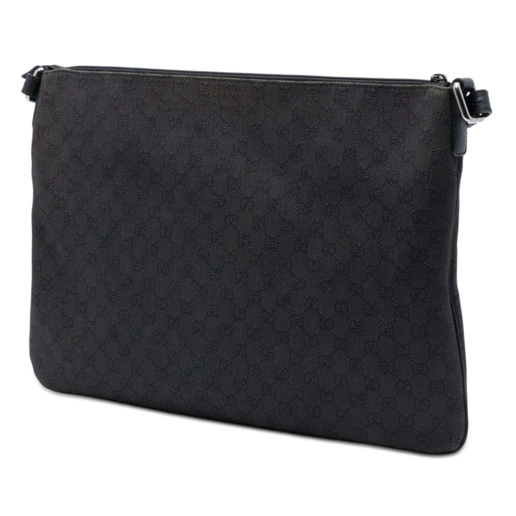 Gucci GG Denim Crossbody Black Very good condition - Back View