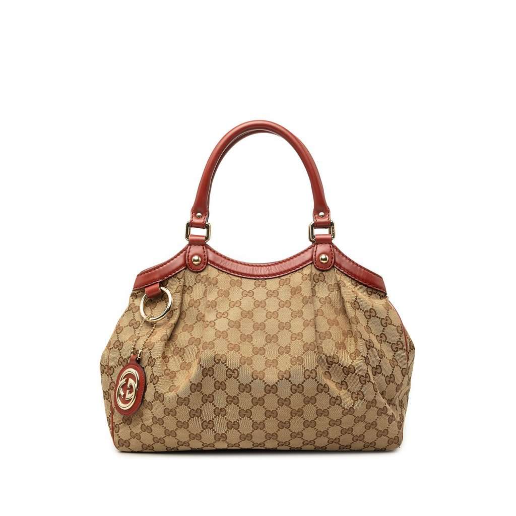 Gucci Medium GG Canvas Sukey Tote Beige Very good - Front View
