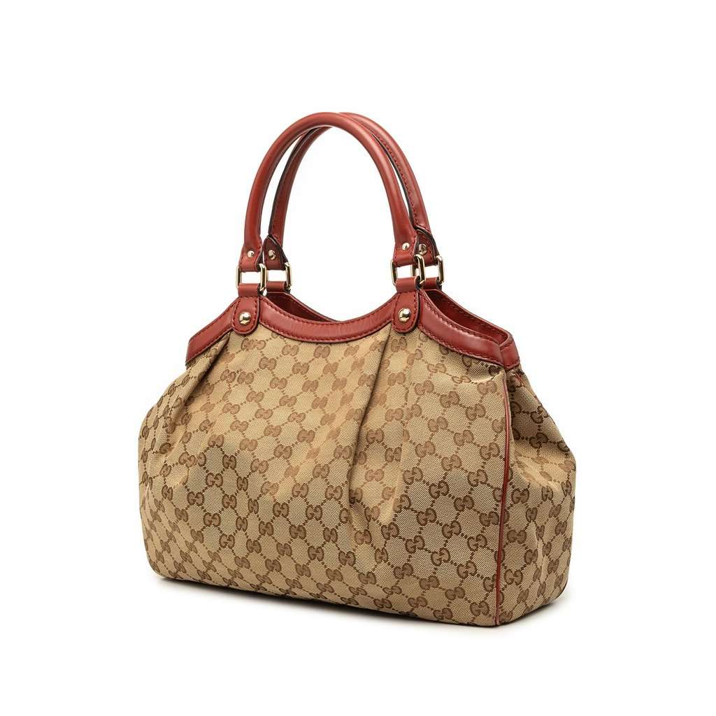 Gucci Medium GG Canvas Sukey Tote Beige Very good - Back View