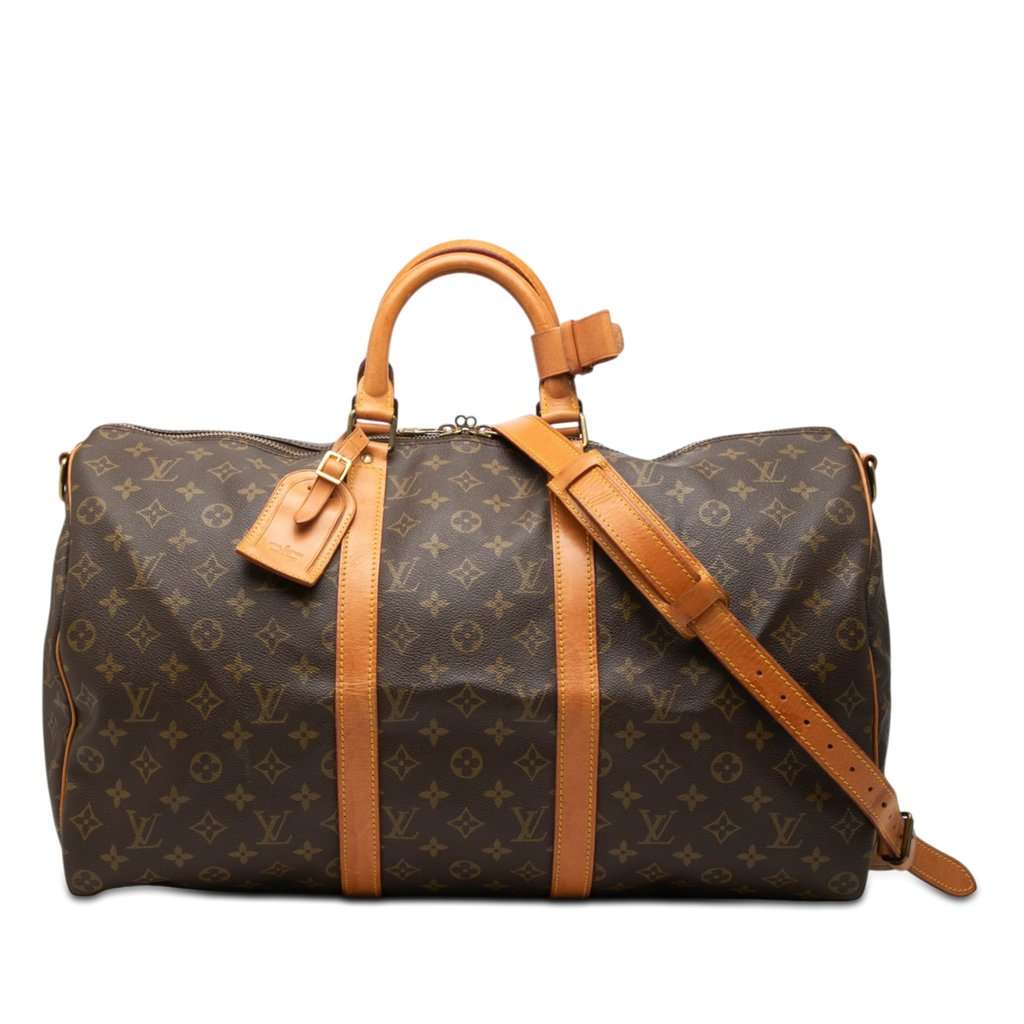 Louis Vuitton Monogram Keepall Bandouliere 50 Brown Very good condition - Front View