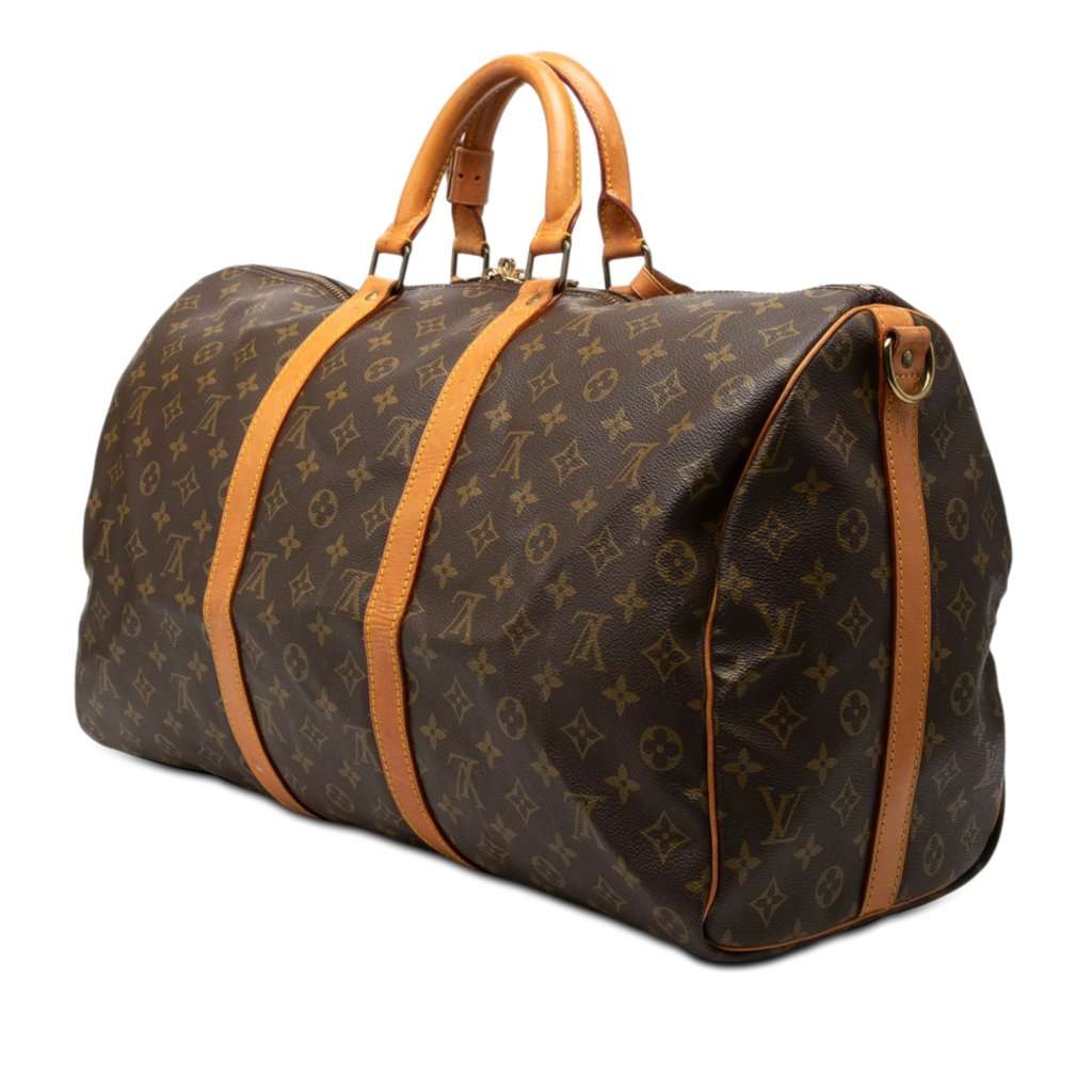 Louis Vuitton Monogram Keepall Bandouliere 50 Brown Very good condition - Back View