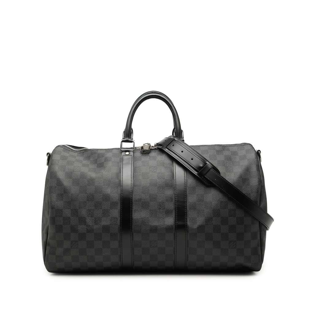 Louis Vuitton Damier Graphite Keepall Bandouliere 45 Black Very good - Front View