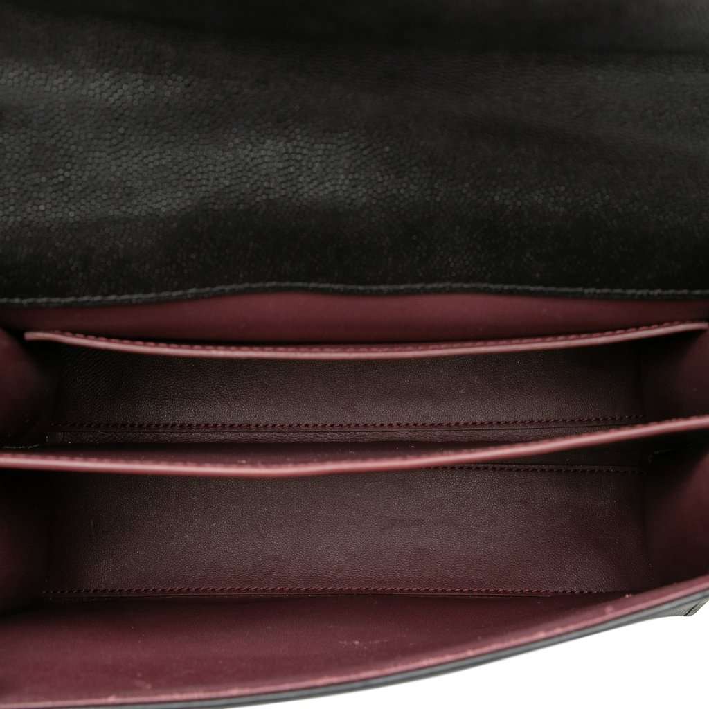 Saint Laurent Medium Grain de Poudre Classic Monogram Cassandra Top Handle Bag Black Leather Very good condition - Model View