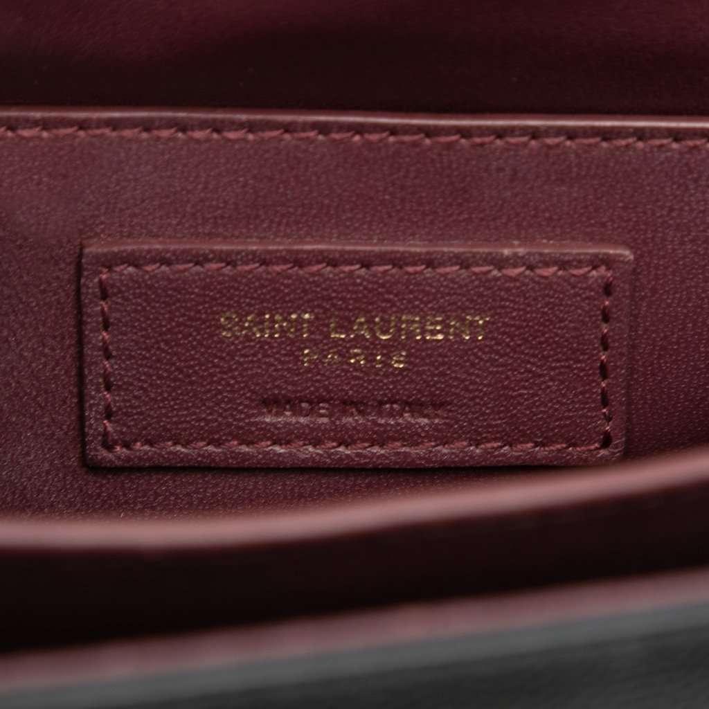 Saint Laurent Medium Grain de Poudre Classic Monogram Cassandra Top Handle Bag Black Leather Very good condition - Box View