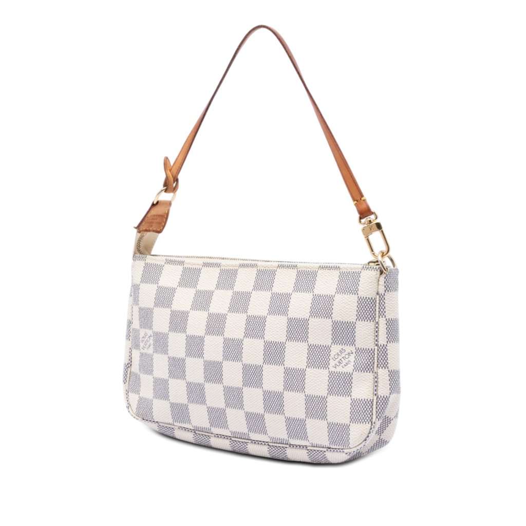Louis Vuitton Damier Azur Pochette Accessoires White Very good condition - Back View