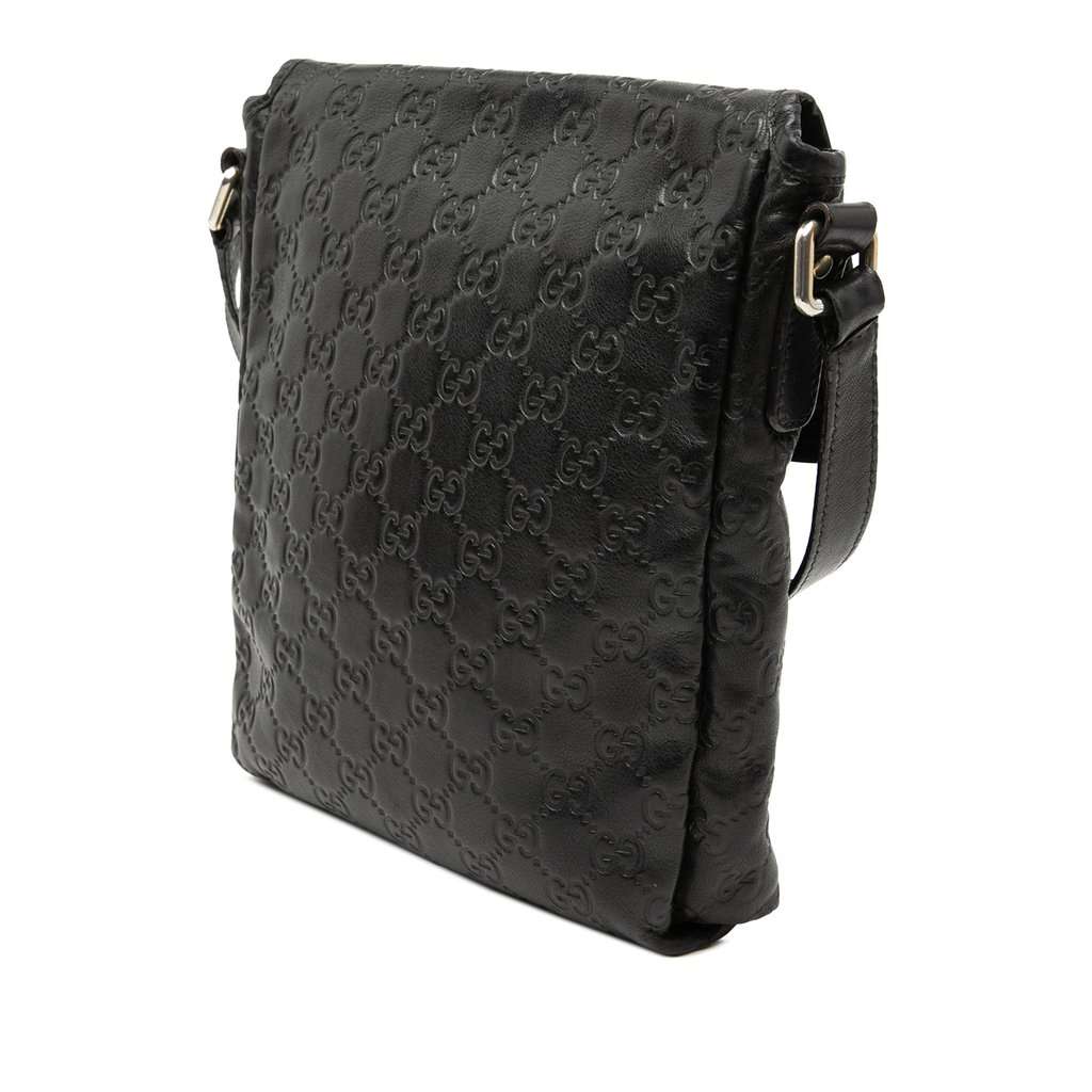 Gucci Guccissima Crossbody Black Leather Good condition - Back View