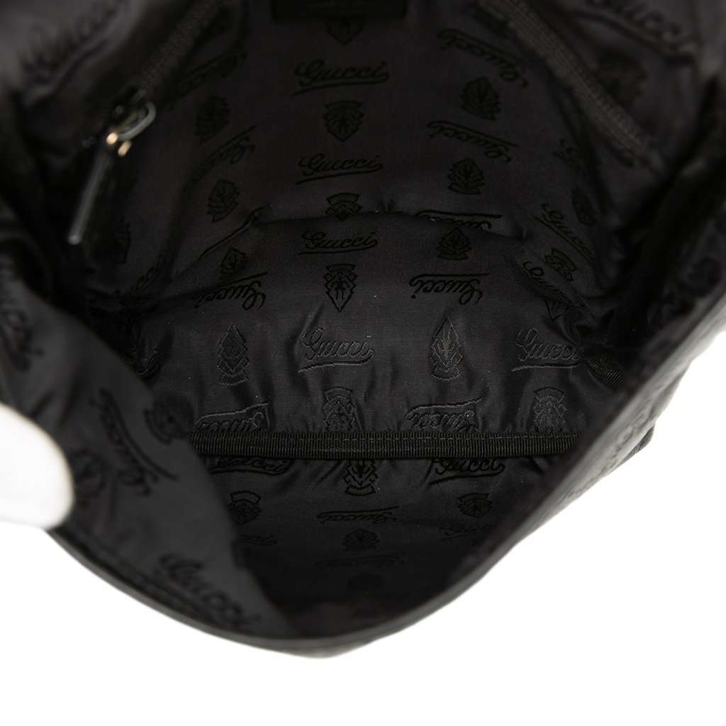 Gucci Guccissima Crossbody Black Leather Good condition - Model View