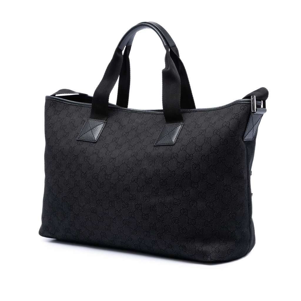 Gucci GG Denim Satchel Black Very good condition - Back View