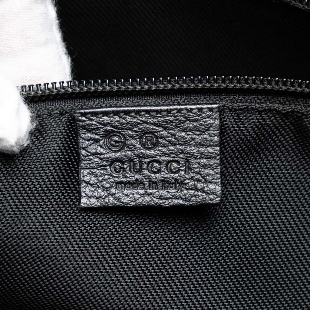 Gucci GG Denim Satchel Black Very good condition - Box View