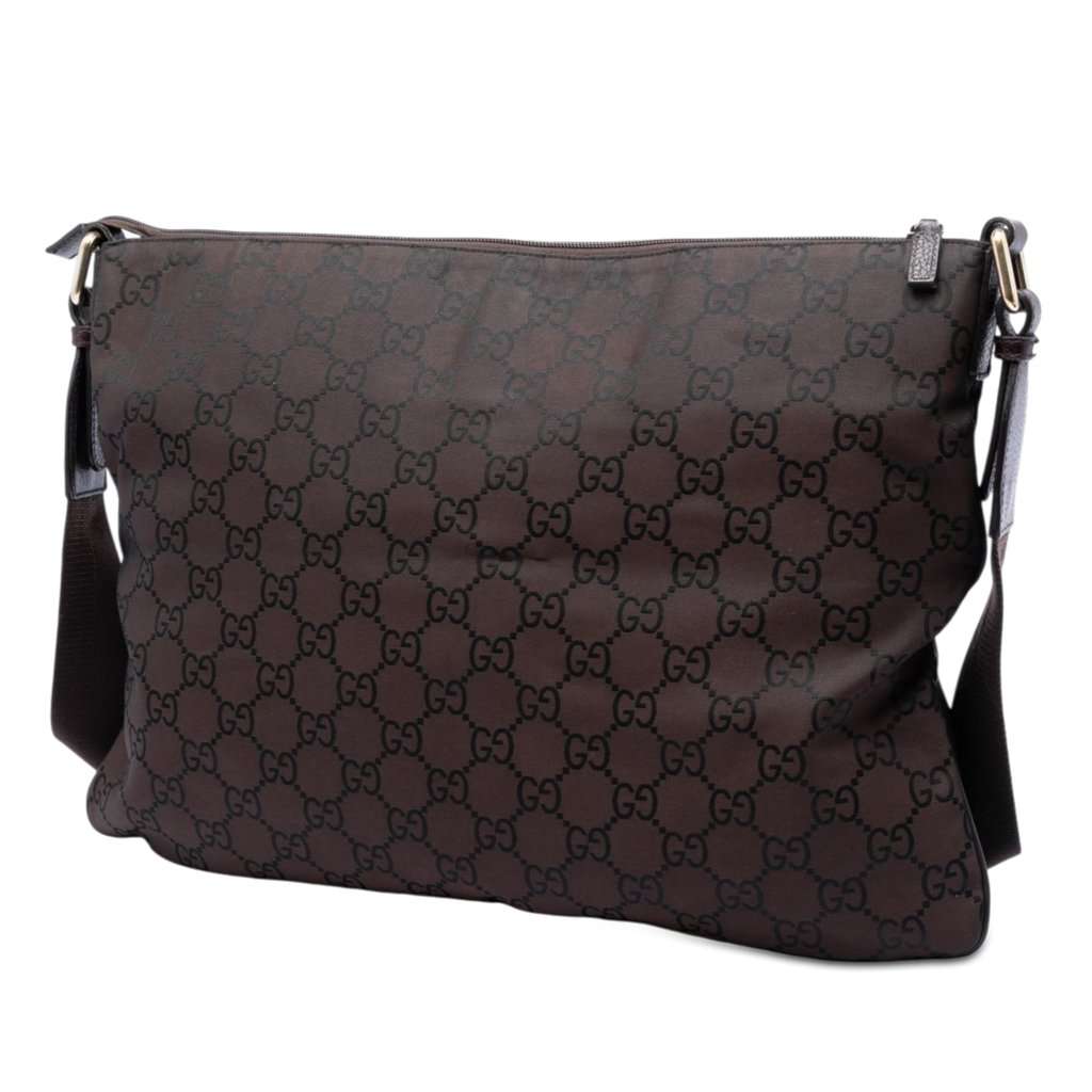 Gucci GG Nylon Crossbody Brown Very good condition - Back View