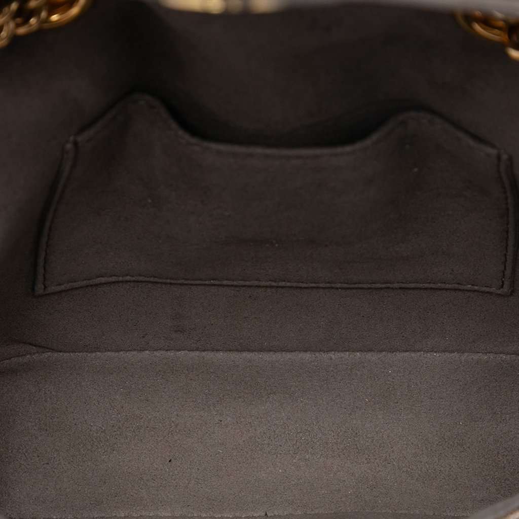 Fendi Mini FF 1974 Glazed Fabric Stamp Patch Crossbody Brown Very good condition - Model View