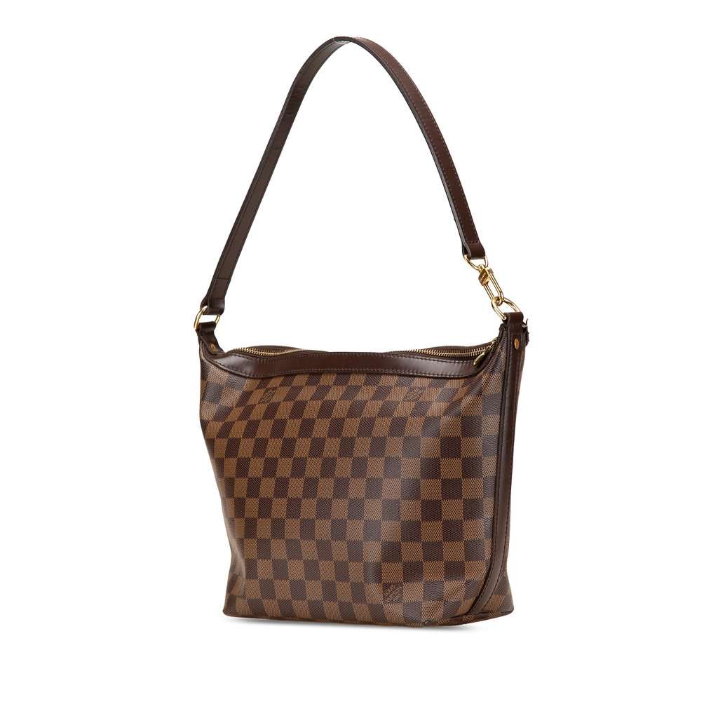 Louis Vuitton Damier Ebene Illovo MM Brown Canvas Good - Back View