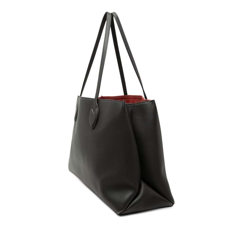 Louis Vuitton Leather Lockme Shopper Tote Black Leather Very good condition - Back View