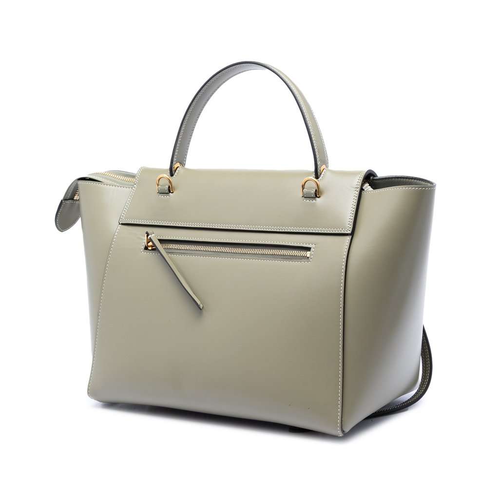 Celine Mini Smooth Calfskin Belt Bag Grey Leather Very good condition - Back View