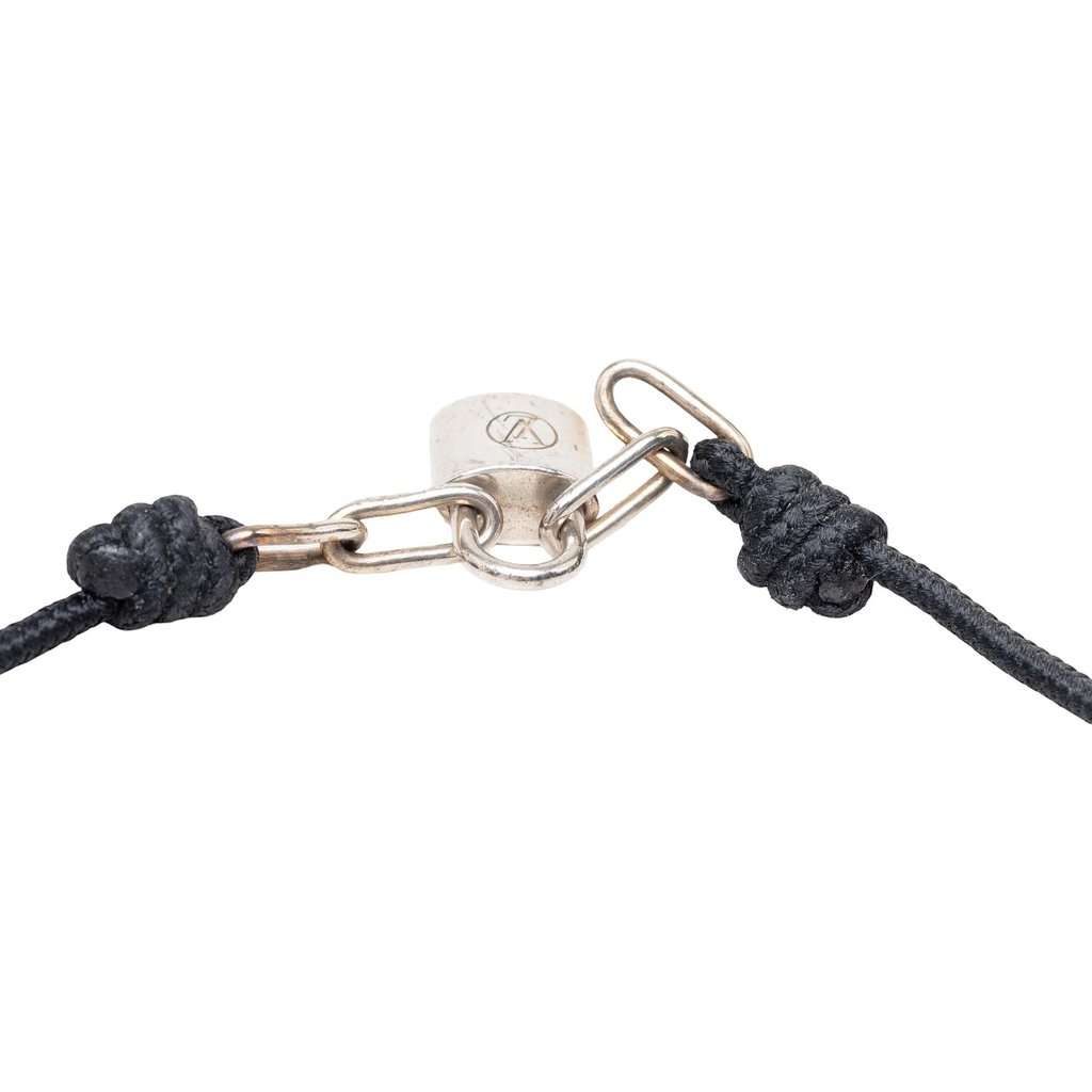 Louis Vuitton Unicef Sterling Silver and Cord Lockit Bracelet Silver Metal Very good condition - Model View