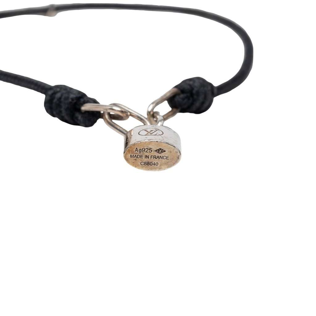 Louis Vuitton Unicef Sterling Silver and Cord Lockit Bracelet Silver Metal Very good condition - Box View