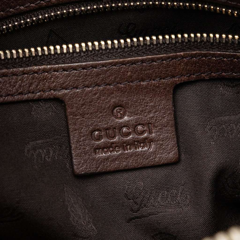 Gucci Medium GG Canvas Charm Dome Satchel Beige Very good condition - Box View