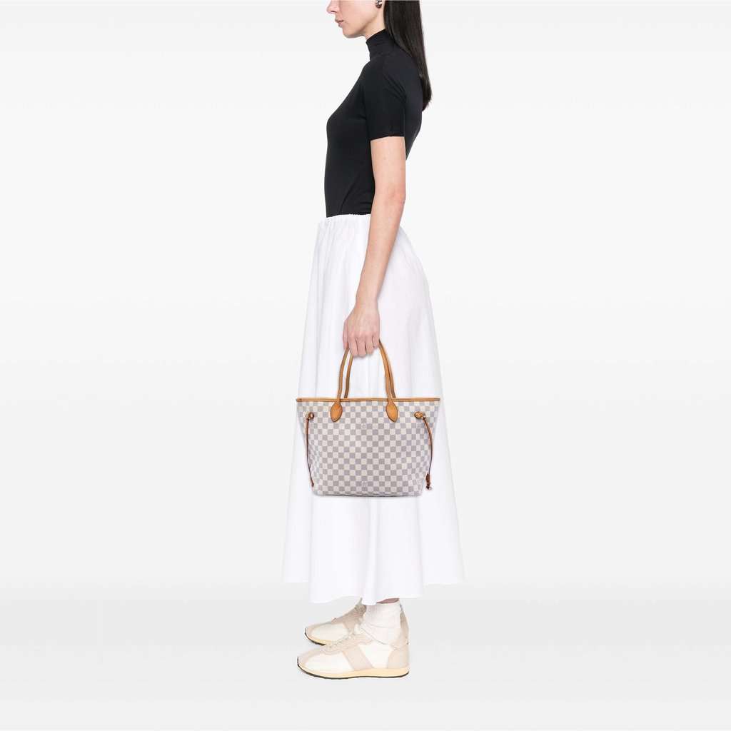 Louis Vuitton Damier Azur Neverfull MM White Very good condition - Box View