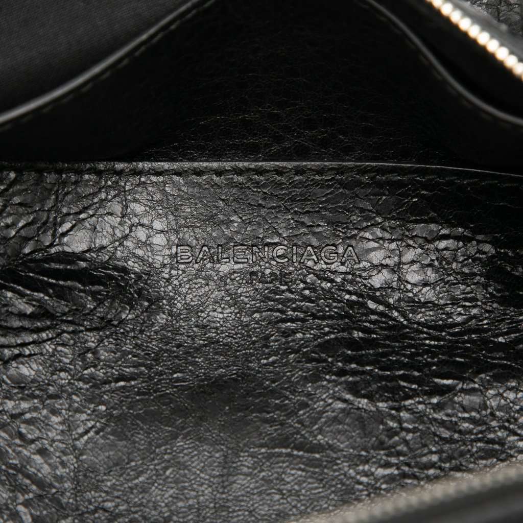 Balenciaga Lambskin Round Arena Air Hobo Black Leather Very good - Box View