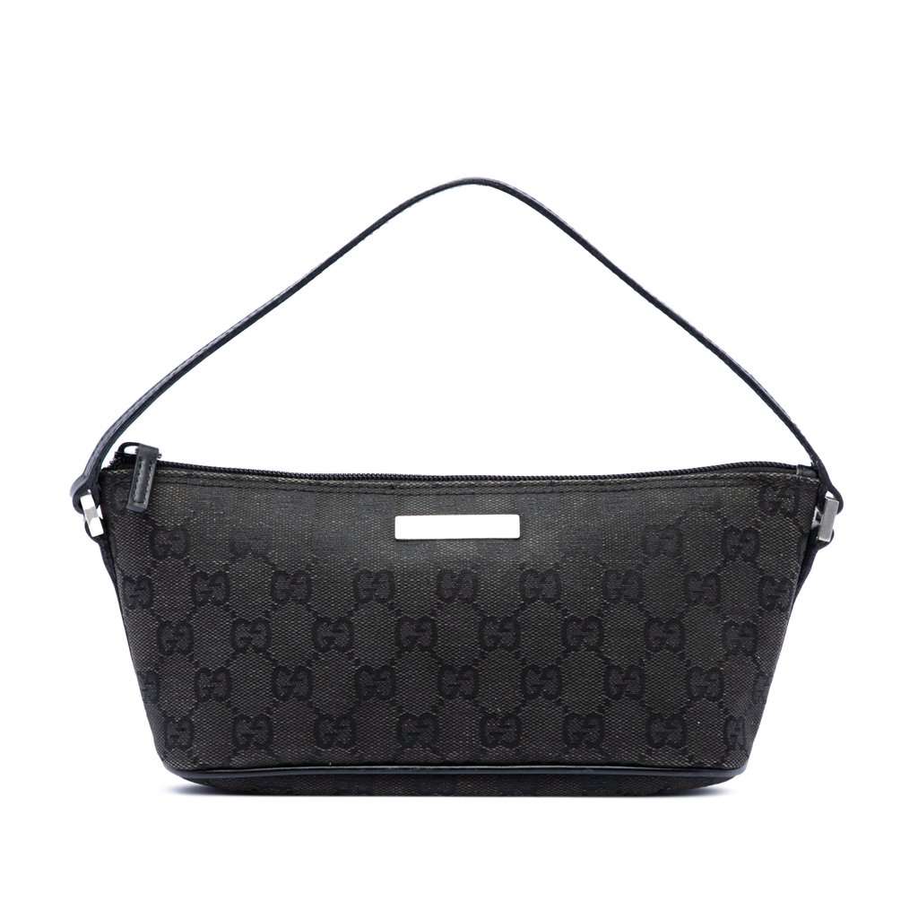 Gucci GG Canvas Boat Black Very good - Front View