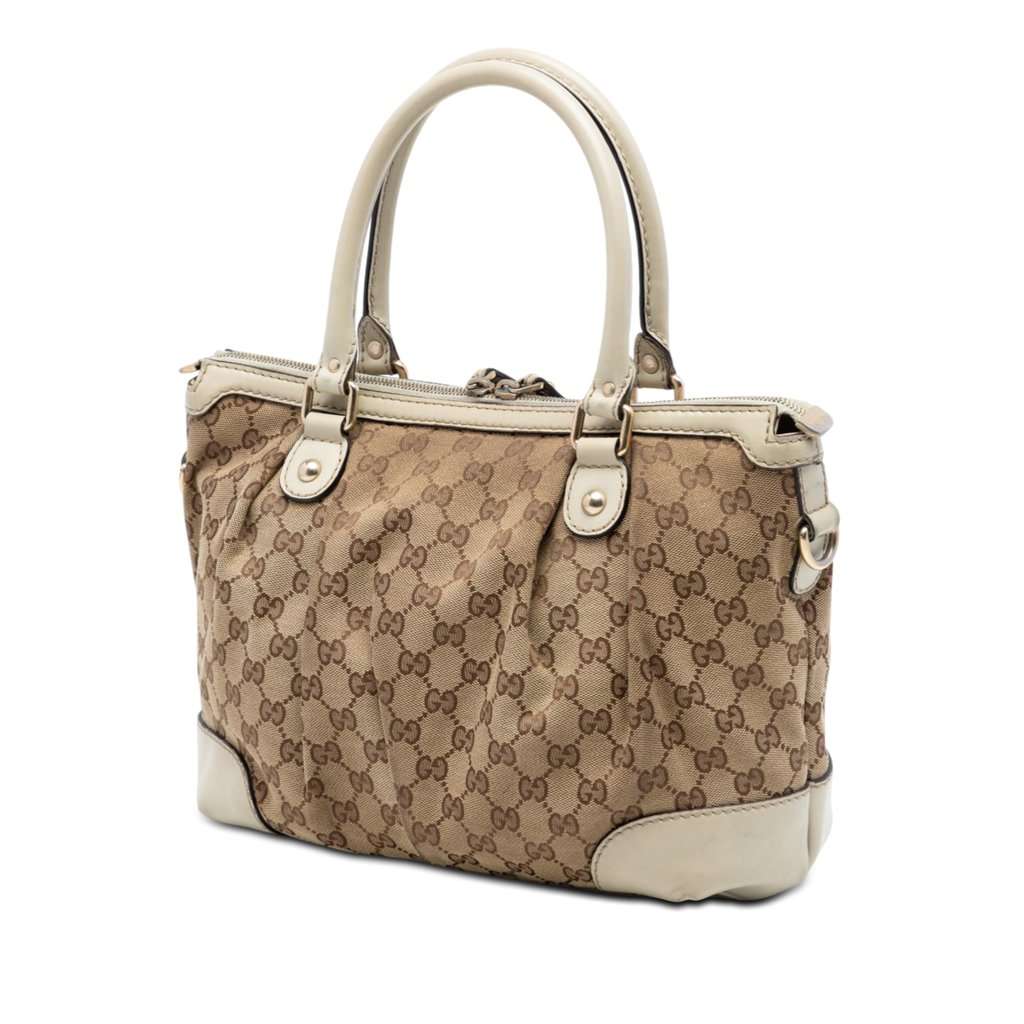 Gucci GG Canvas Sukey Satchel Beige Very good condition - Back View