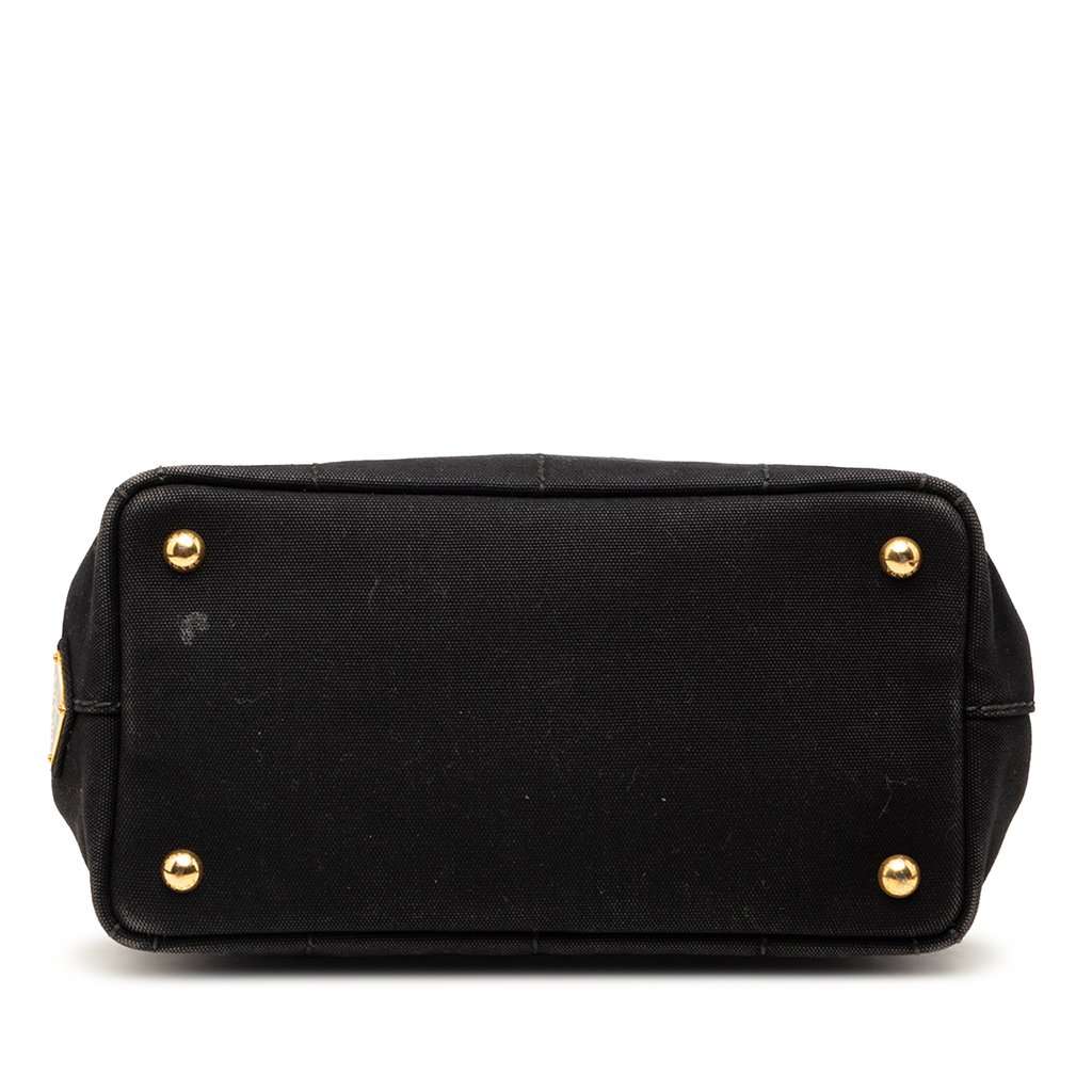 Prada Small Canvas Canapa Logo Satchel Black Very good condition - Inside View