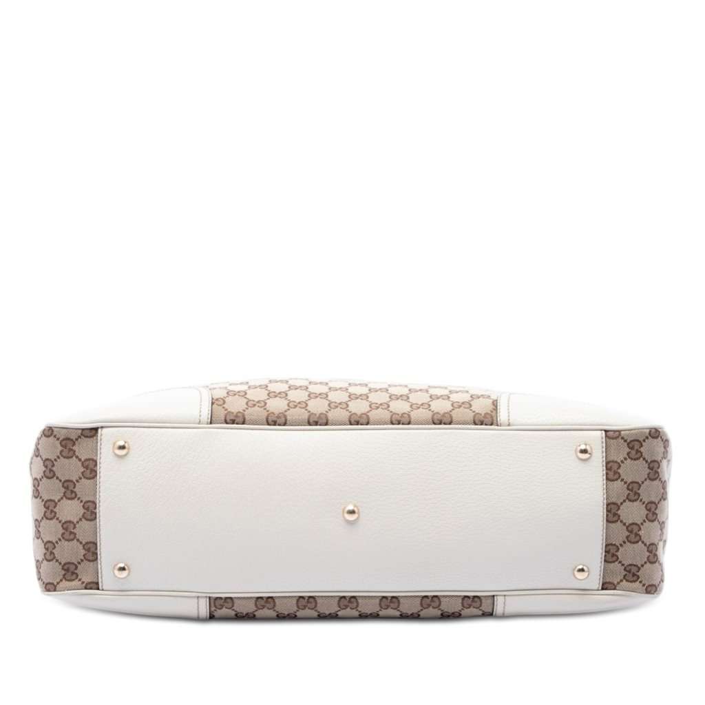 Gucci GG Canvas Web Princy Tote Beige Very good - Inside View