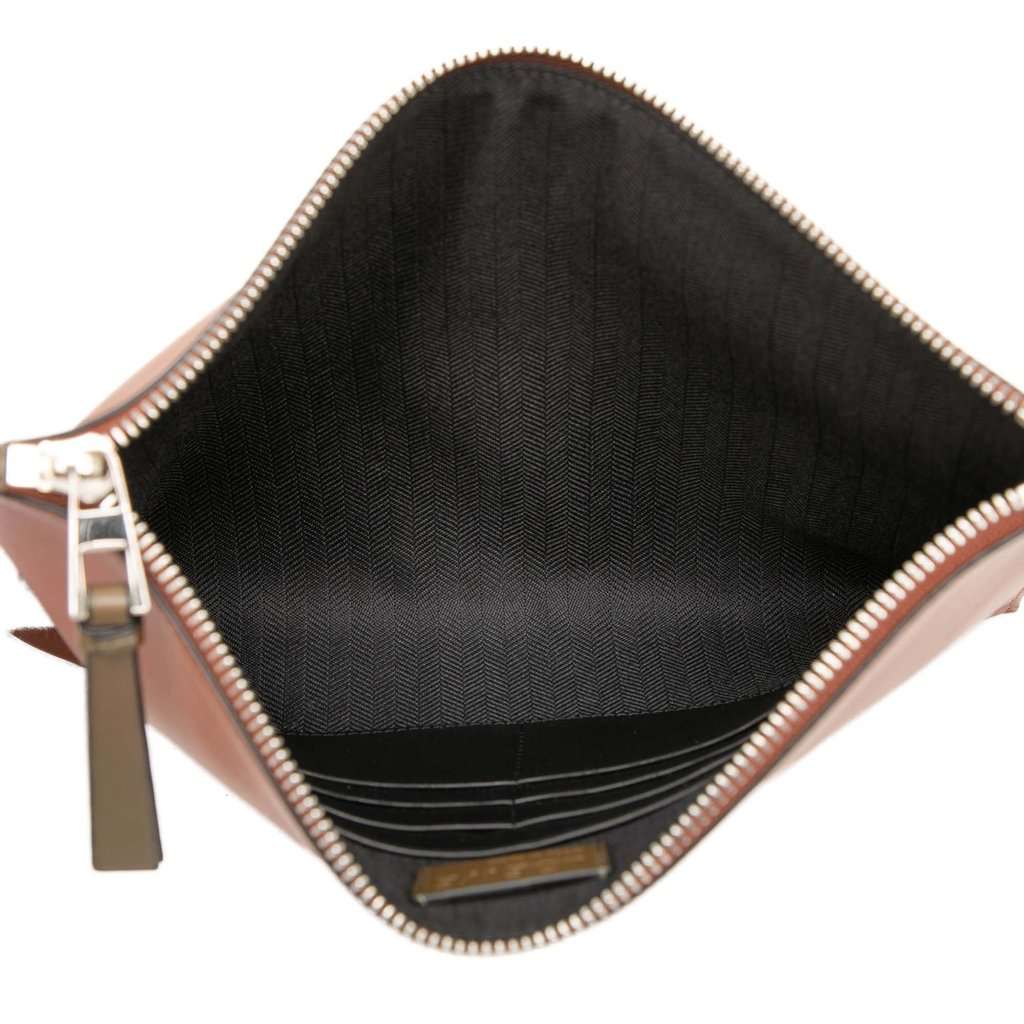 Loewe Leather Anagram Flat Pouch Brown Leather Very good condition - Model View