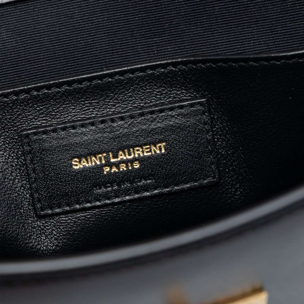 Saint Laurent Medium Smooth Calfskin Manhattan Shoulder Bag Black Leather Very good condition - Box View