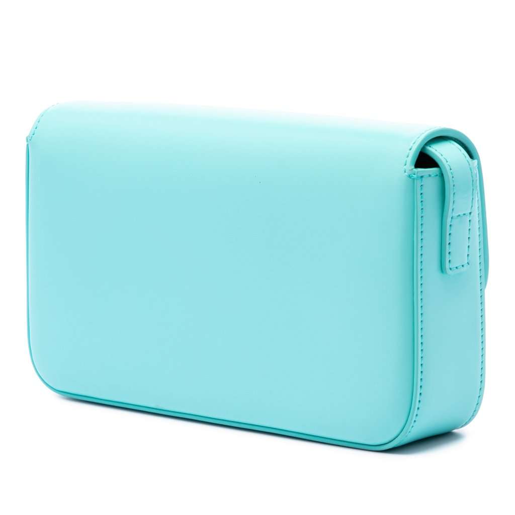 Celine Shiny Calfskin Claude Shoulder Bag Blue Leather Very good - Back View