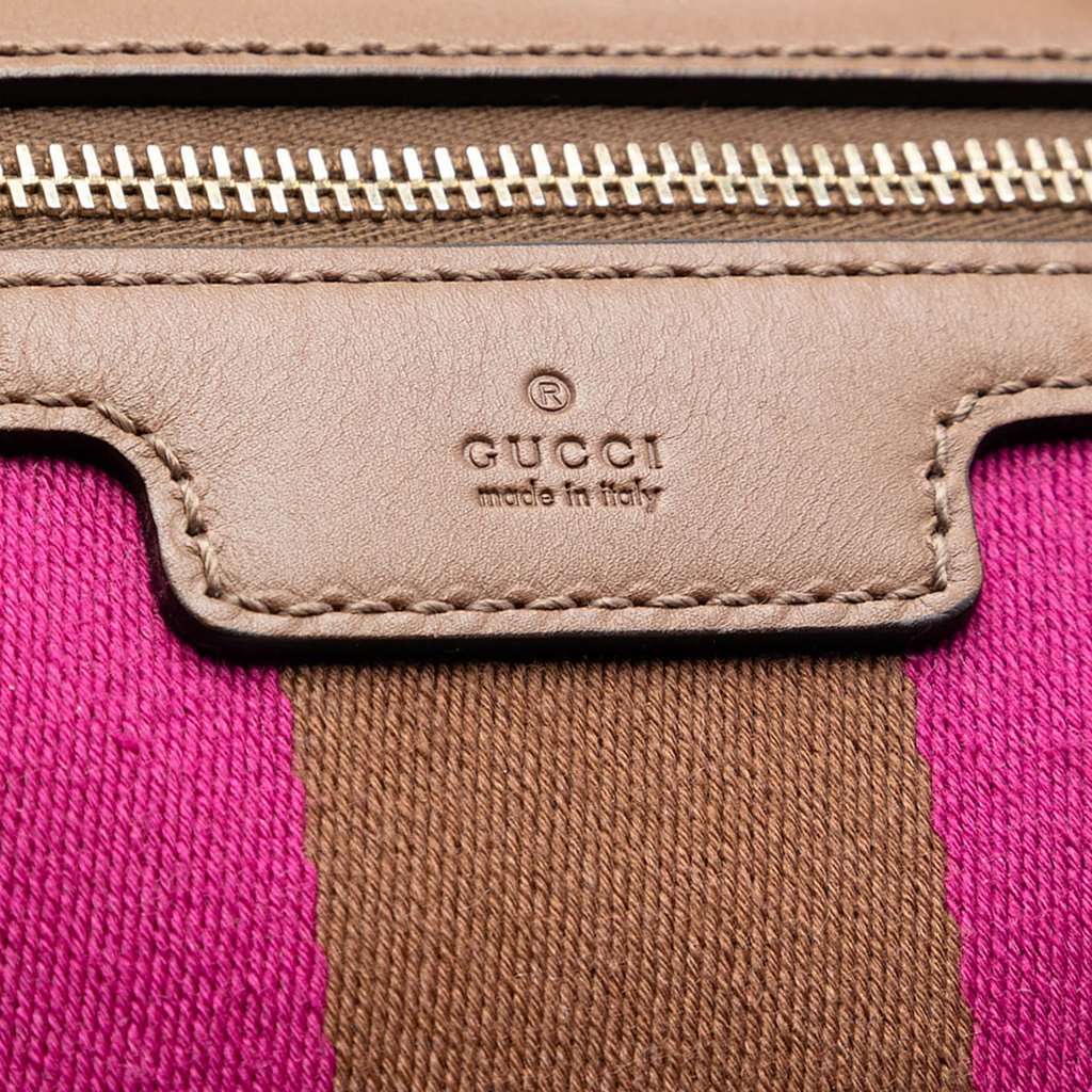 Gucci Medium GG Canvas Web Joy Boston Bag Beige Very good condition - Box View