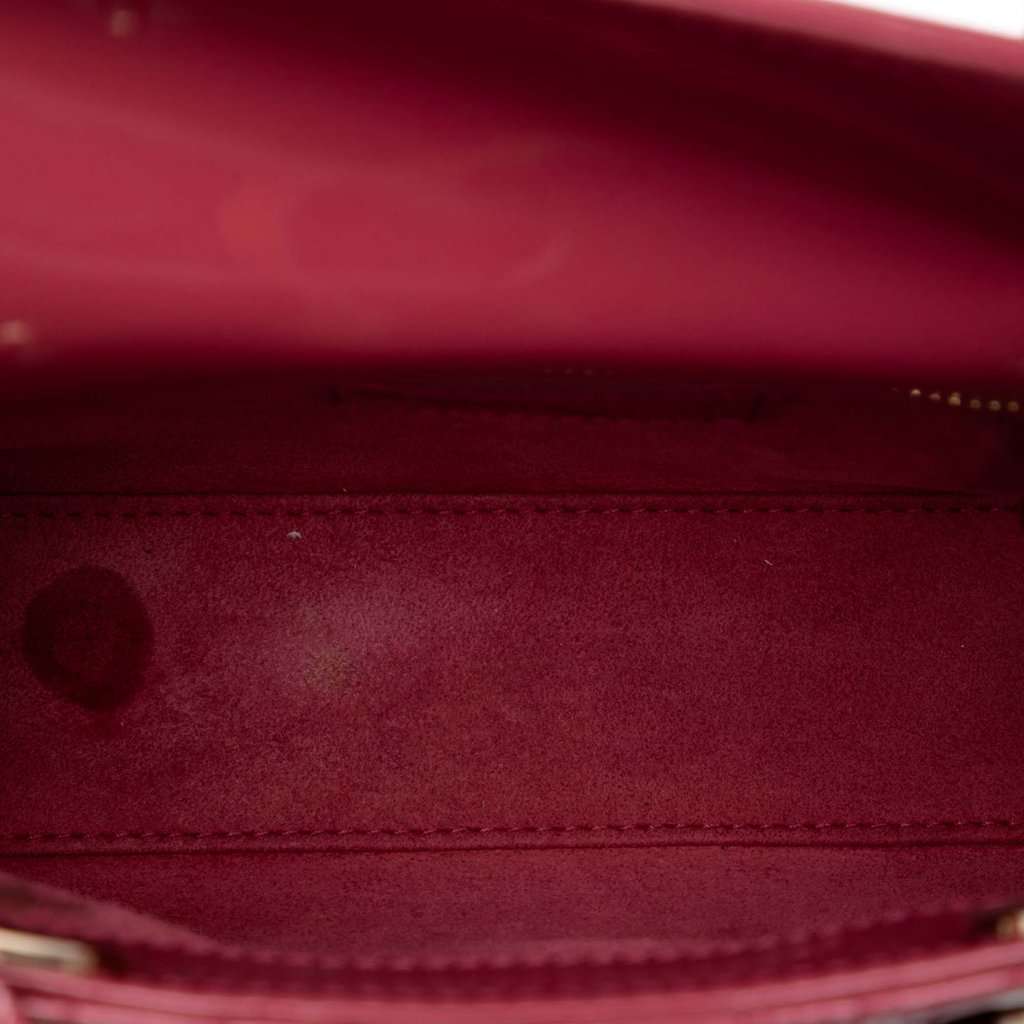Dior Mini Patent Cannage Lady Dior Red Leather Very good condition - Model View