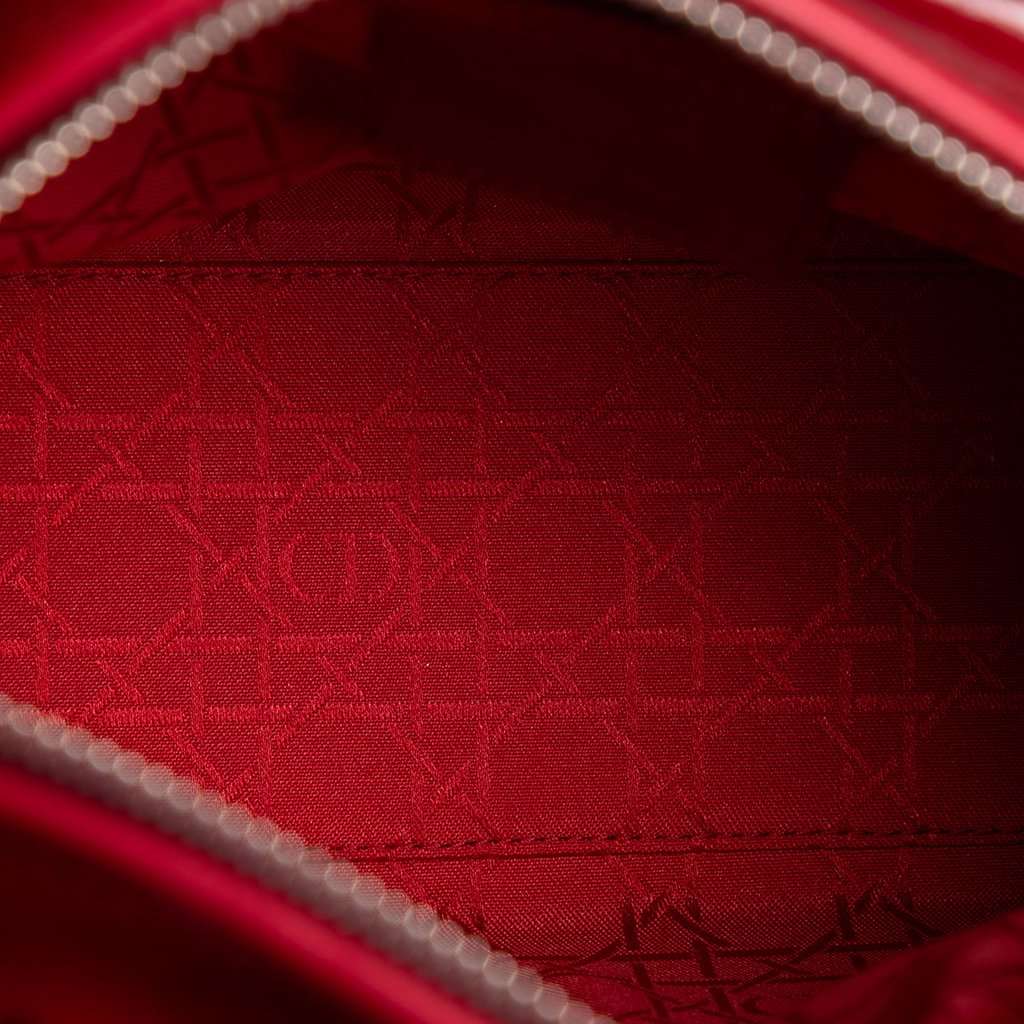 Dior Medium Patent Cannage Lady Dior Red Leather Very good condition - Model View