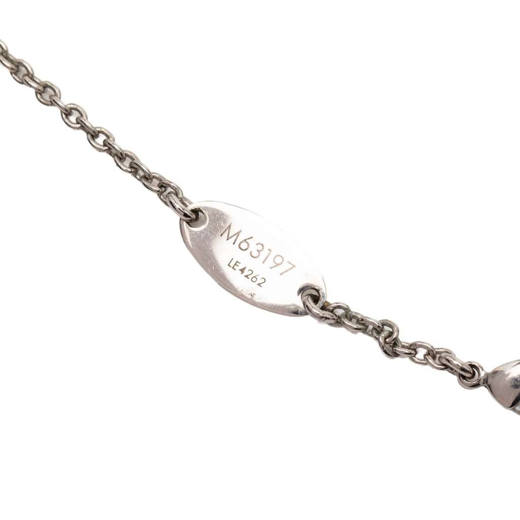 Louis Vuitton Brass Essential V Supple Necklace Silver Metal Very good condition - Box View