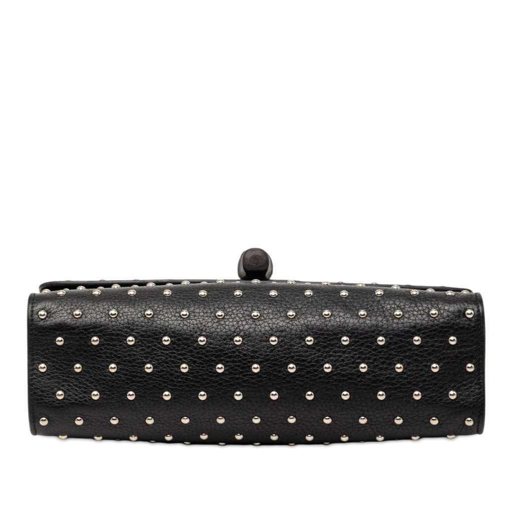 Gucci Medium Studded Leather Miss Bamboo Crossbody Black Leather Very good - Inside View