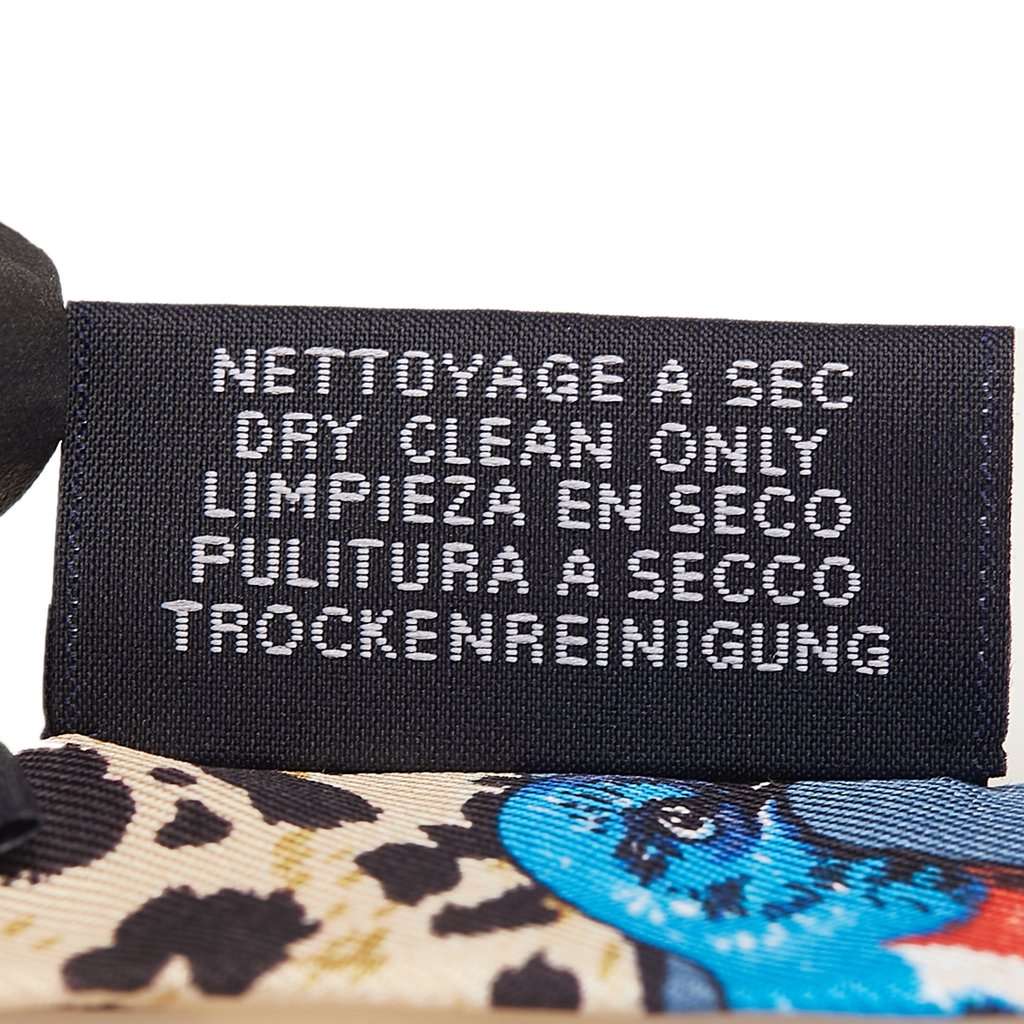 Hermès Jungle Love Love Doll Silk Twilly Scarf Blue Very good condition - Inside View