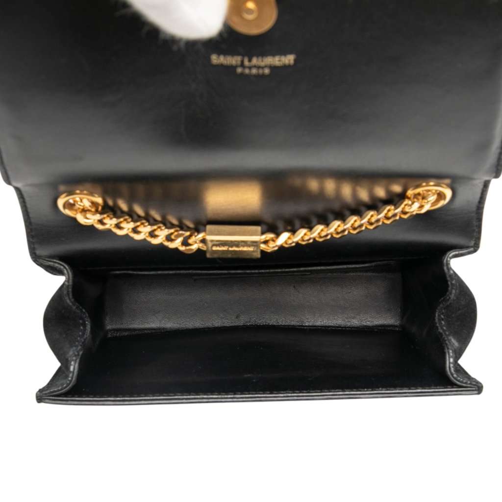 Saint Laurent Small Suede Monogram Kate Tassel Crossbody Black Leather Very good - Model View