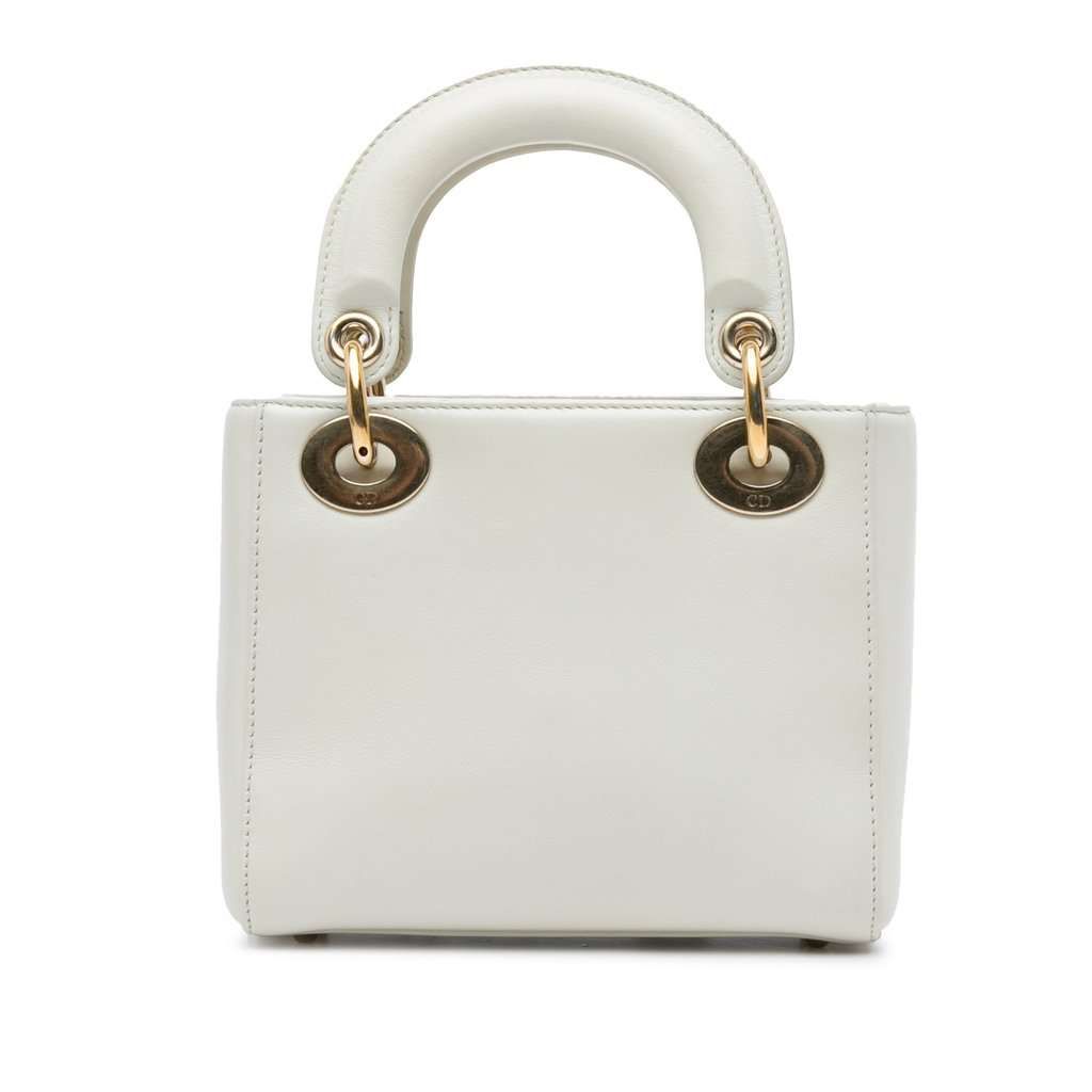Dior DiorAmour Niki De Saint Phalle Mini Calfskin Lady Dior White Leather Very good condition - Inside View