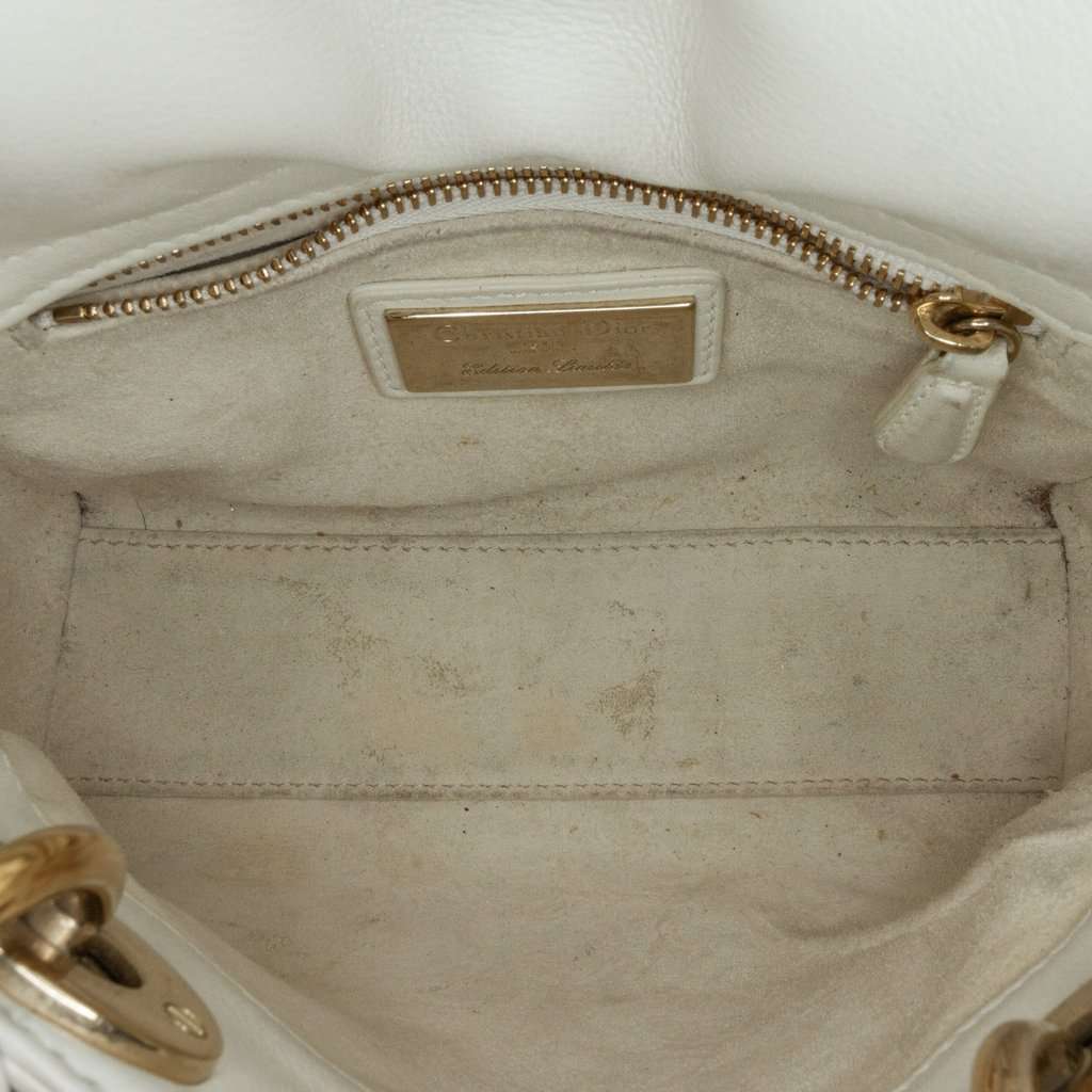Dior DiorAmour Niki De Saint Phalle Mini Calfskin Lady Dior White Leather Very good condition - Box View