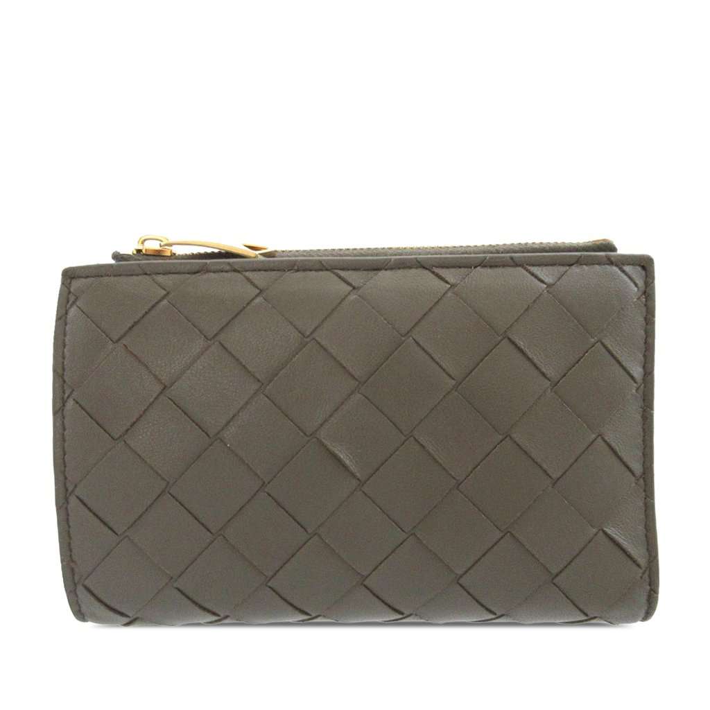 Bottega Veneta Nappa Intrecciato Bifold Wallet Brown Leather Very good condition - Front View