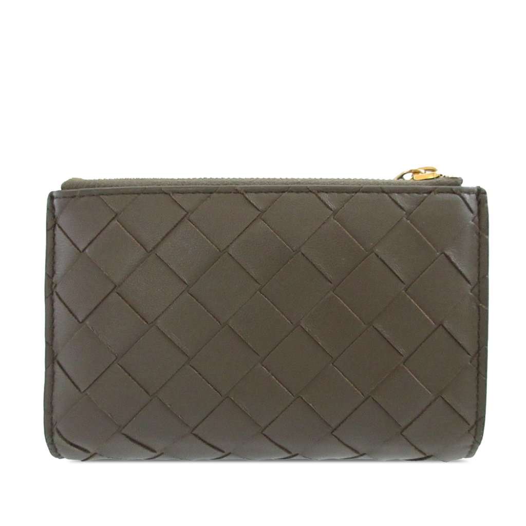Bottega Veneta Nappa Intrecciato Bifold Wallet Brown Leather Very good condition - Back View