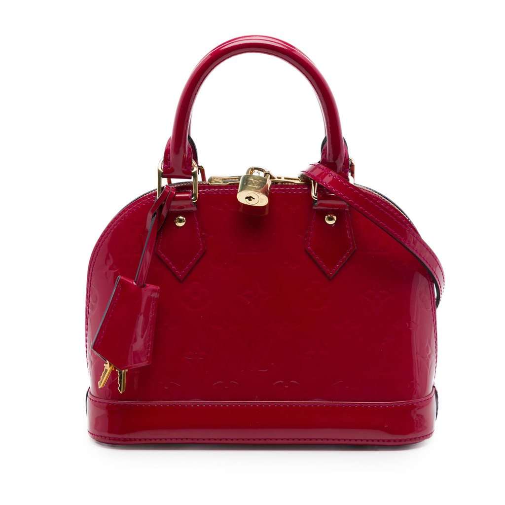 Louis Vuitton Monogram Vernis Alma BB Red Leather Very good condition - Front View