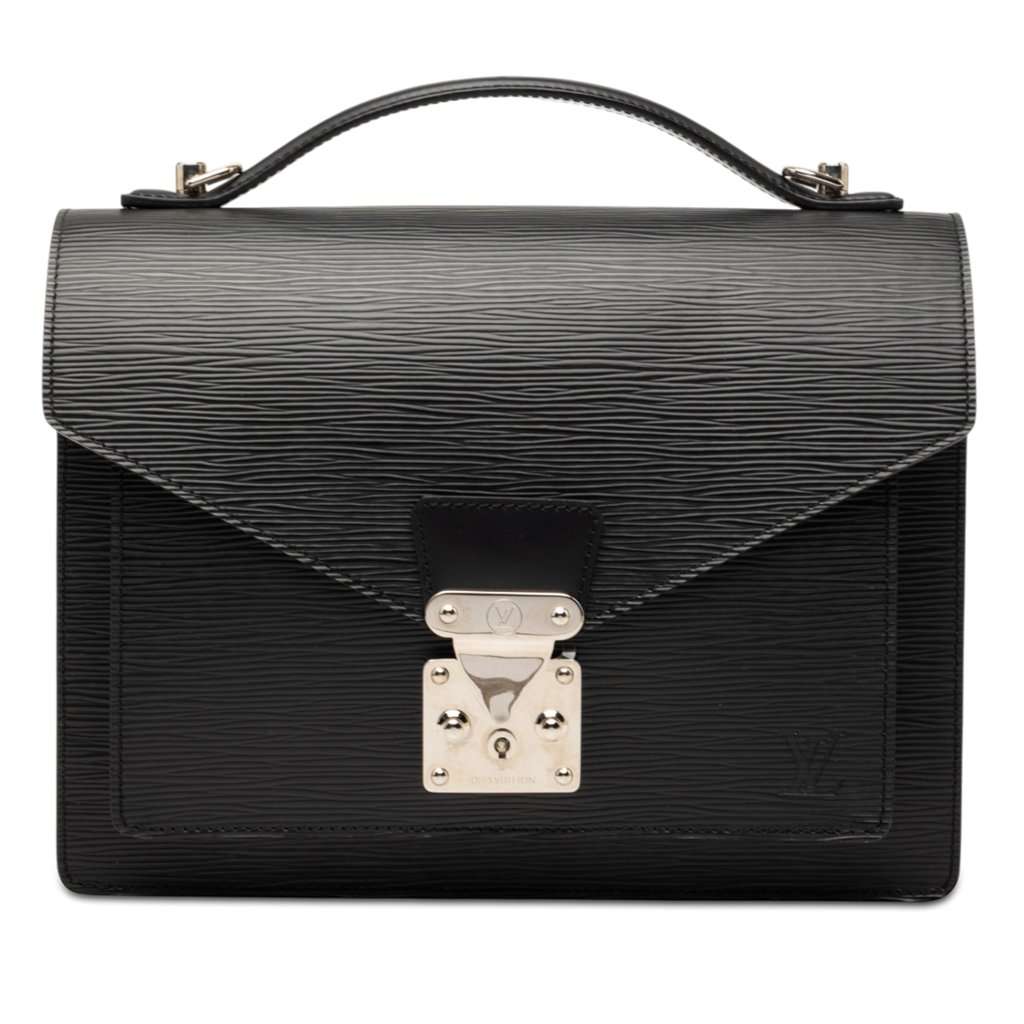Louis Vuitton Epi Monceau 28 Black Leather Very good condition - Front View