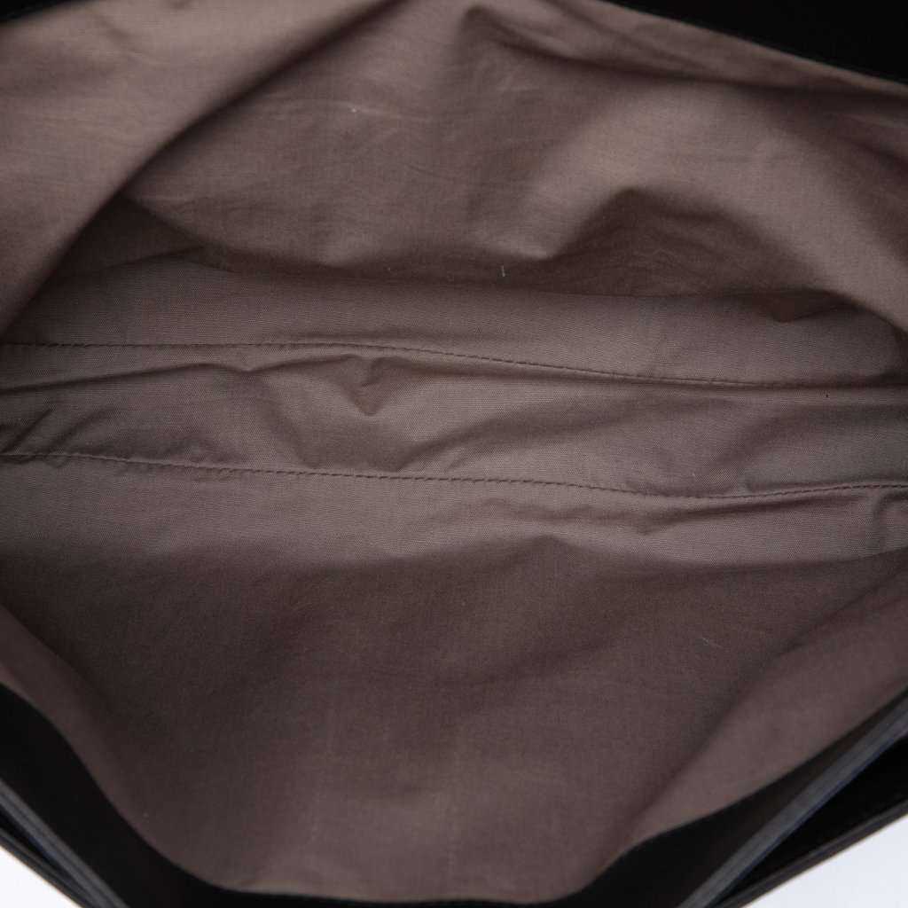Bottega Veneta Intrecciato Trimmed Nappa Business Bag Black Leather Very good - Model View