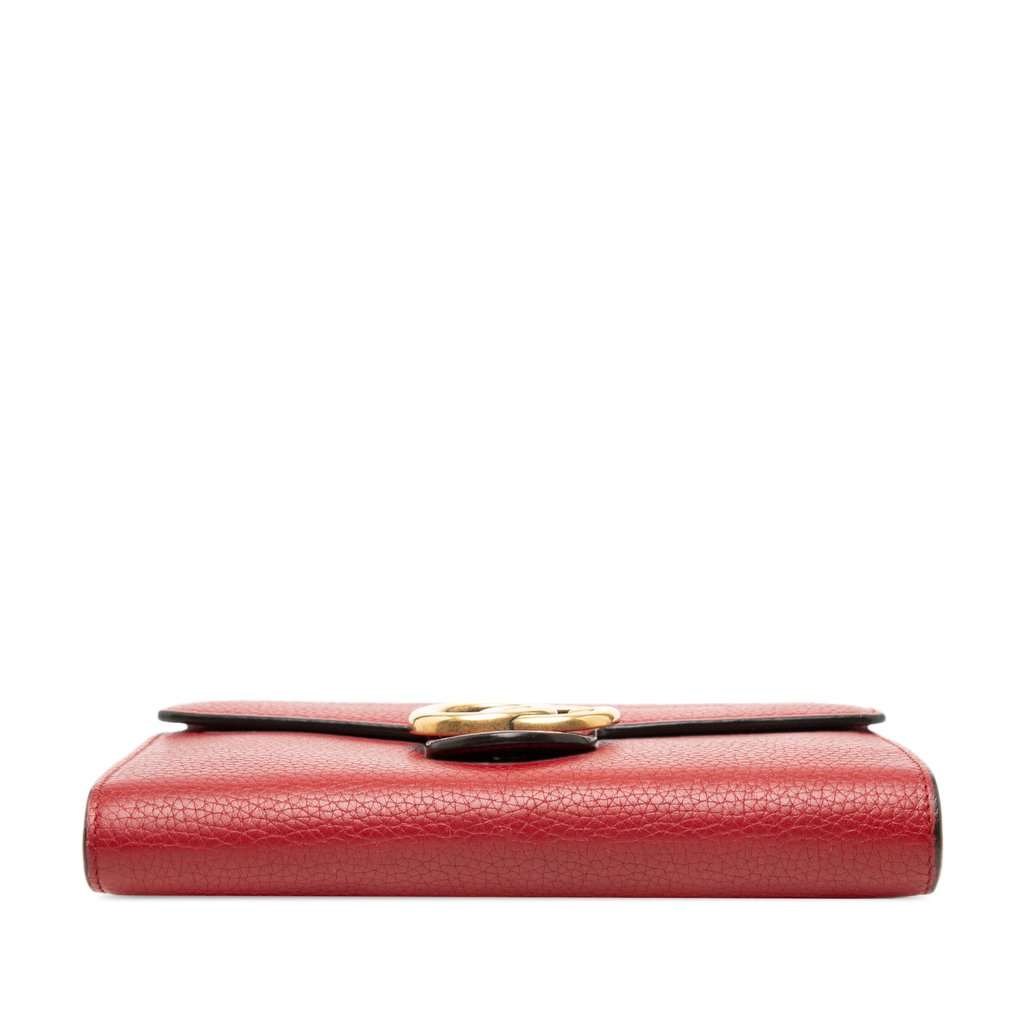 Gucci GG Marmont Leather Wallet on Chain Red Leather Very good - Inside View