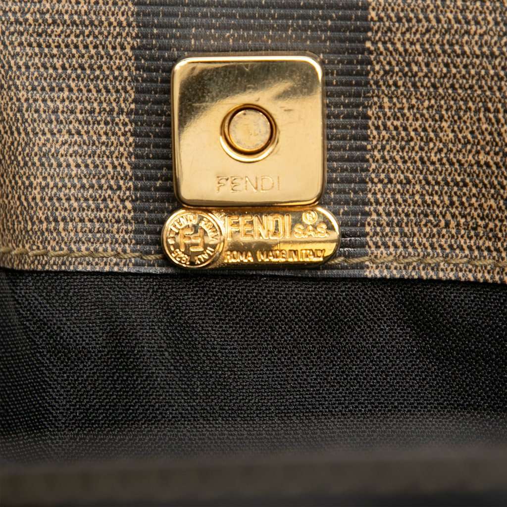 Fendi Mini Pequin Coated Canvas Convertible Backpack Black Very good - Box View