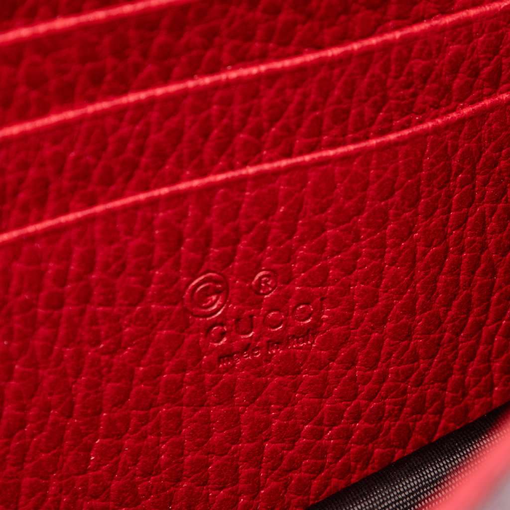 Gucci Dollar Calfskin Interlocking G Wallet on Chain Red Leather Very good condition - Box View